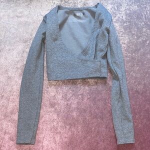 Gray Long Sleeve Women's Top